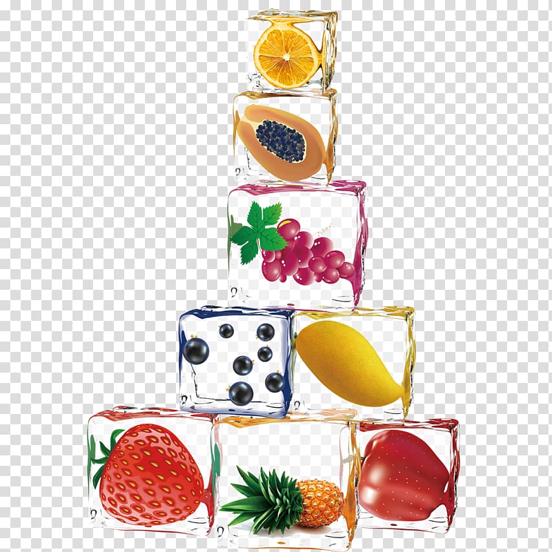 assorted ice cubes, Juice Smoothie Cocktail Drink Fruit, Frozen fruit transparent background PNG clipart
