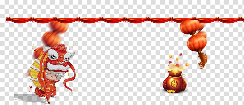 Chinese New Year, Chinese New Year Lantern purse element transparent background PNG clipart