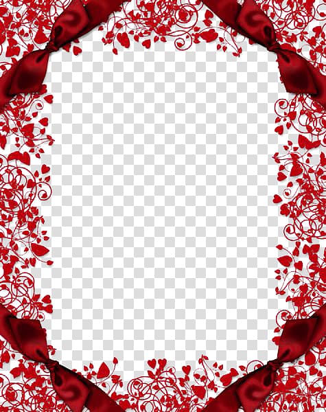 red floral template illustration, frame , Red Flower Frame transparent background PNG clipart