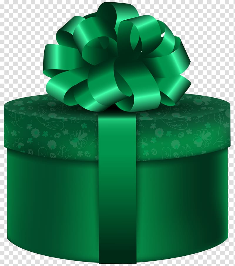 round green gift box with ribbon , Gift Box , Green Round Gift transparent background PNG clipart