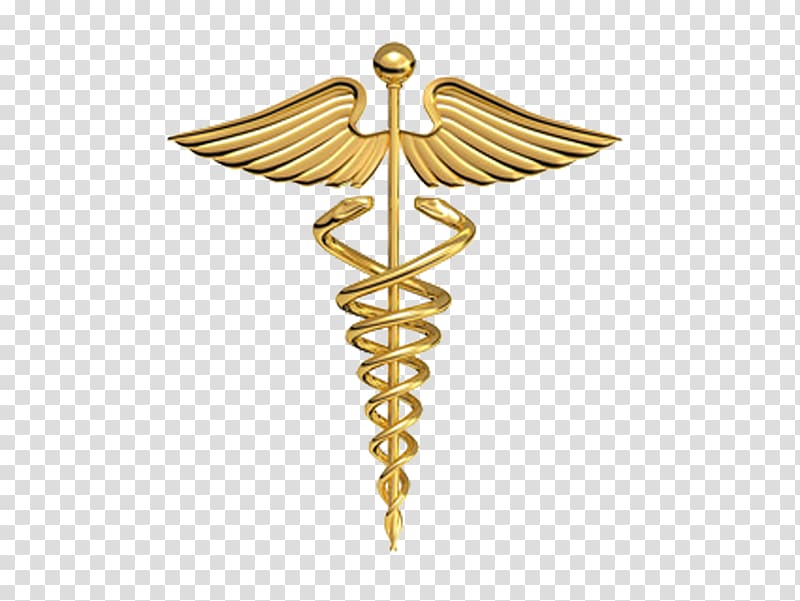 staff of Hermes, Medicine Staff of Hermes Symbol Physician , Gold plate transparent background PNG clipart