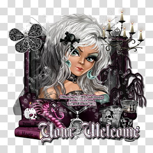 Black hair Figurine Anime Purple, Anime transparent background PNG clipart thumbnail