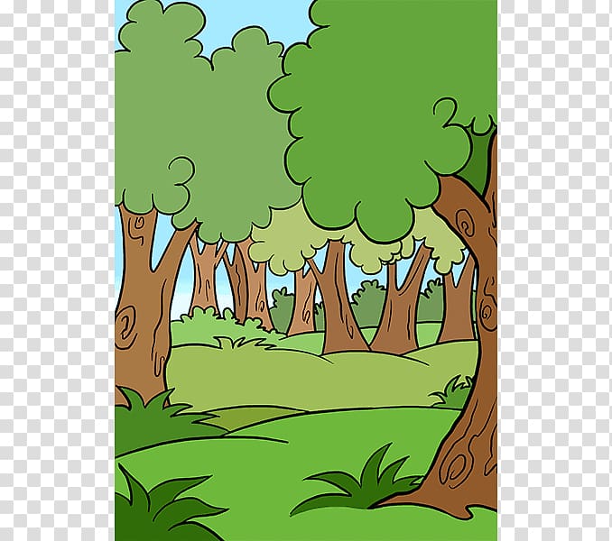 Drawing Cartoon Watercolor painting Forest, cartoon tropical rainforest transparent background PNG clipart