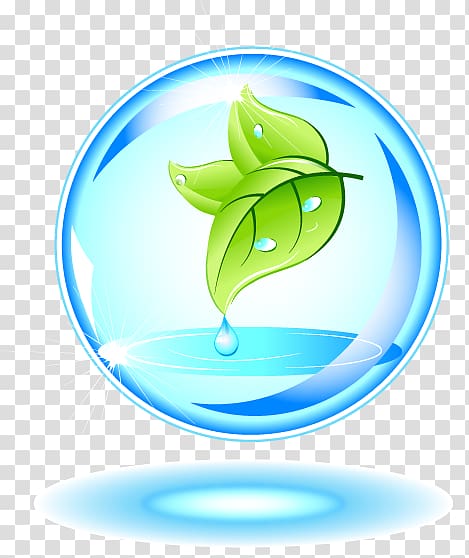 green leaf with water logo, Nature Euclidean Graphic design, Water drops in green leaves transparent background PNG clipart