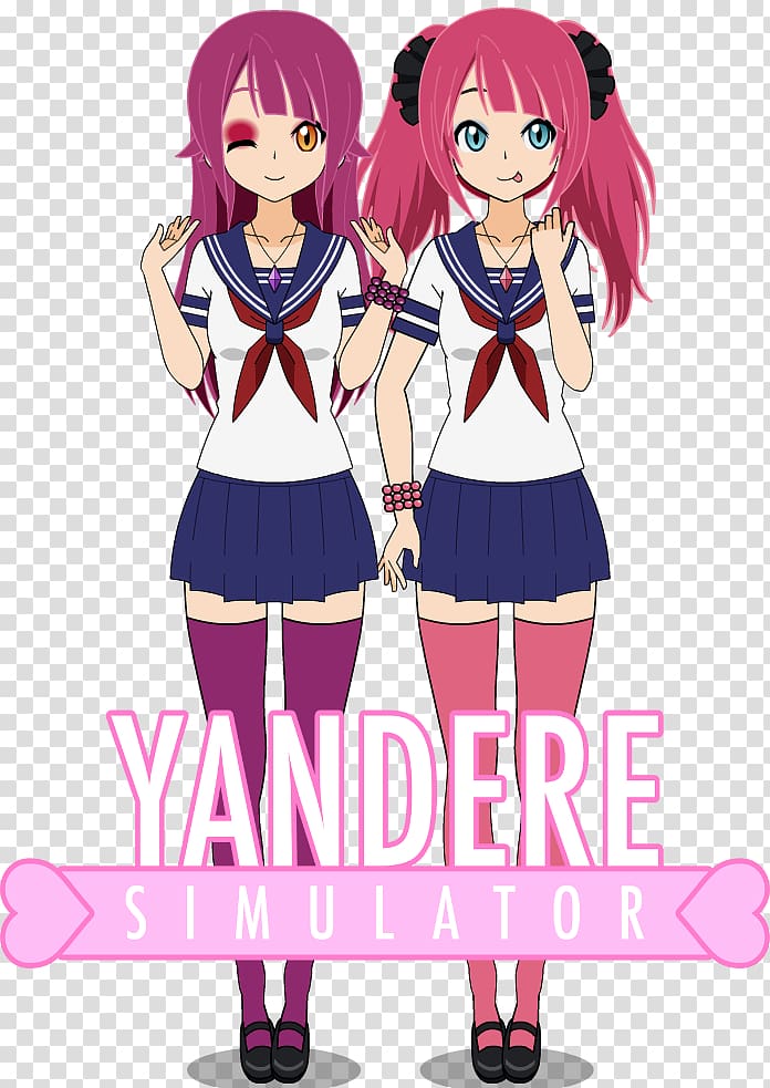 Yandere Simulator Anime Manga Art, younger sister transparent background PNG clipart
