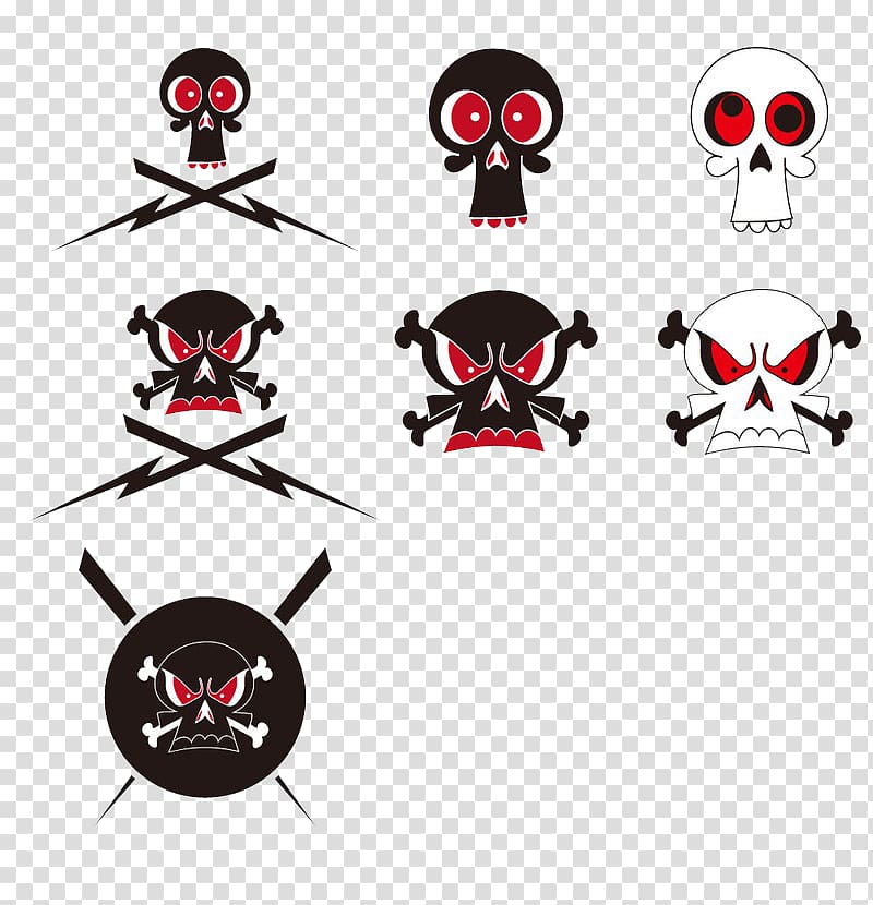 Cartoon Graphic design, Black Cartoon Skull transparent background PNG clipart