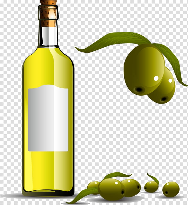 Olive oil Bottle, Pure olive oil transparent background PNG clipart