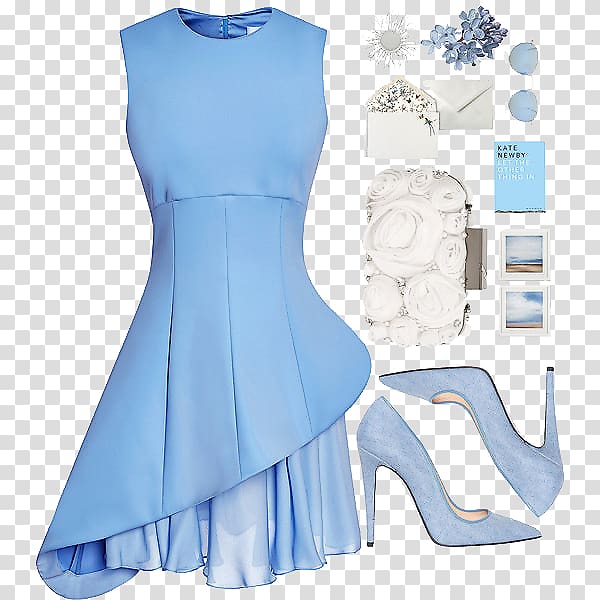 Fashion Dress Skirt Blue Handbag, Blue skirt with high-end women transparent background PNG clipart