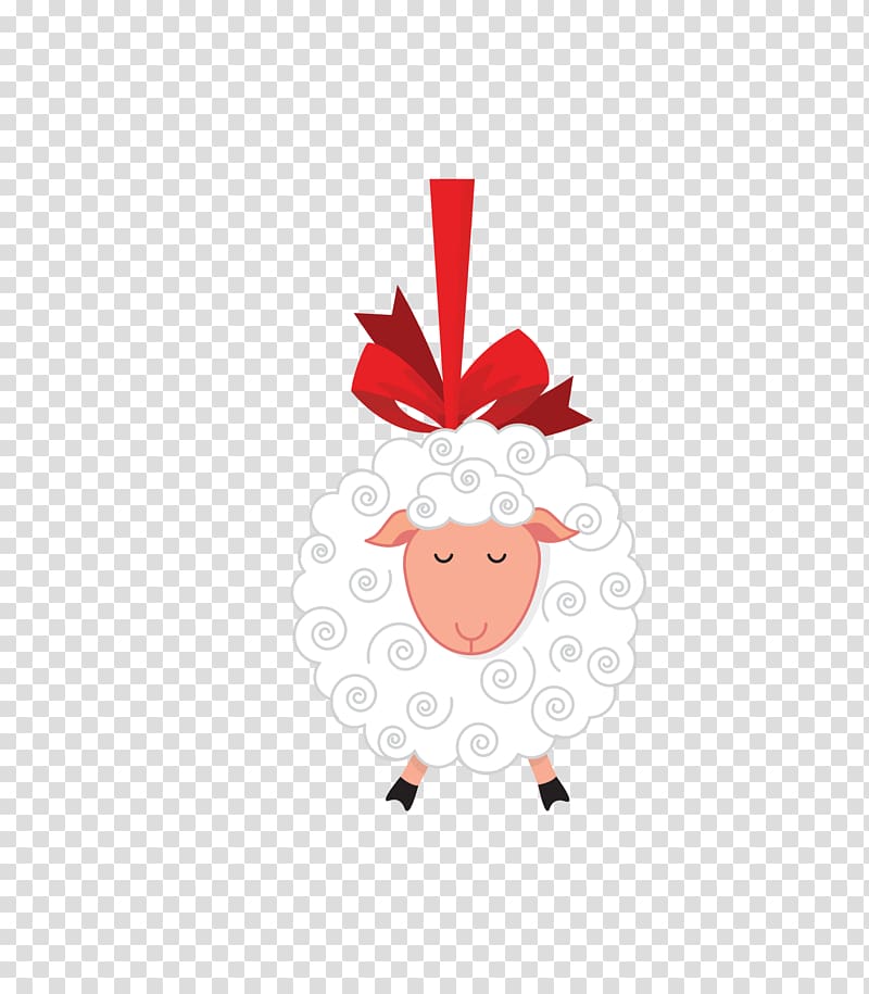 white sheep , Eid al-Adha Holiday Tabrik Muharram Sacrifice, white hanging lamb animals transparent background PNG clipart