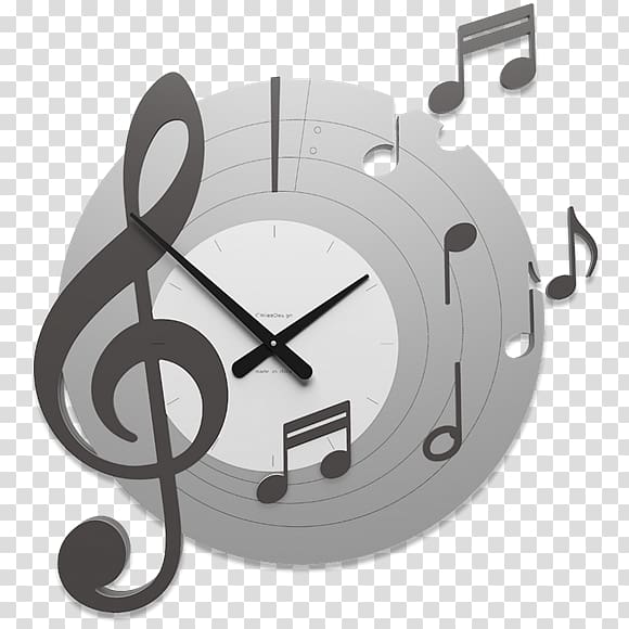 Musical note Quartz clock, clock transparent background PNG clipart