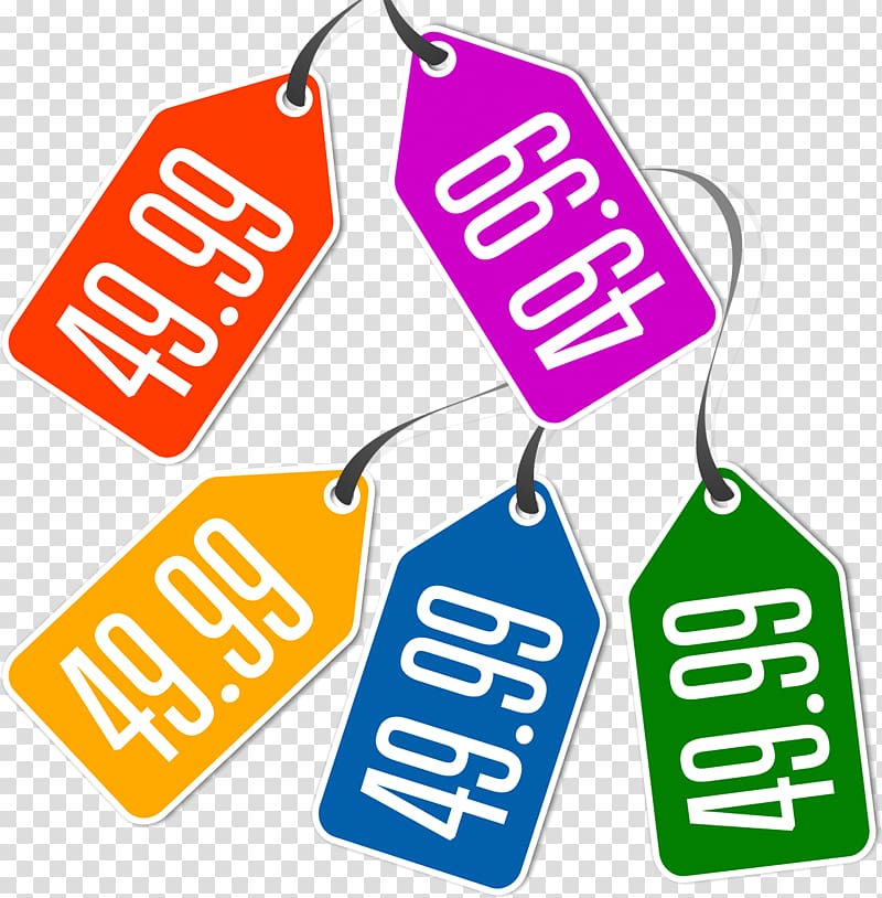 colored price tags