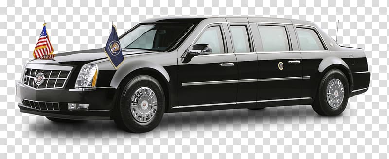 President of the United States Presidential state car Cadillac DTS, President Cadillac sedan transparent background PNG clipart