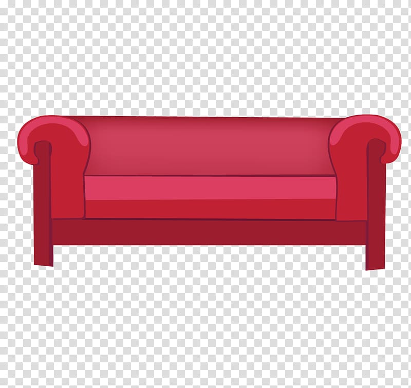 Angle Flat design, Flat red sofa transparent background PNG clipart