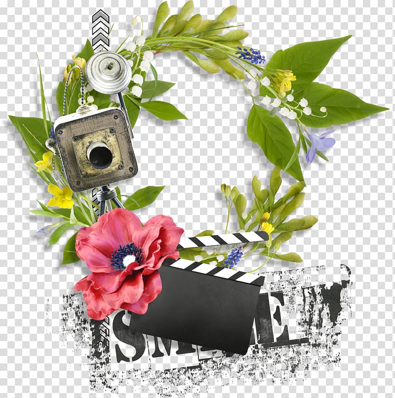 frame Decorative arts, Flowers and leaves the ring transparent background PNG clipart
