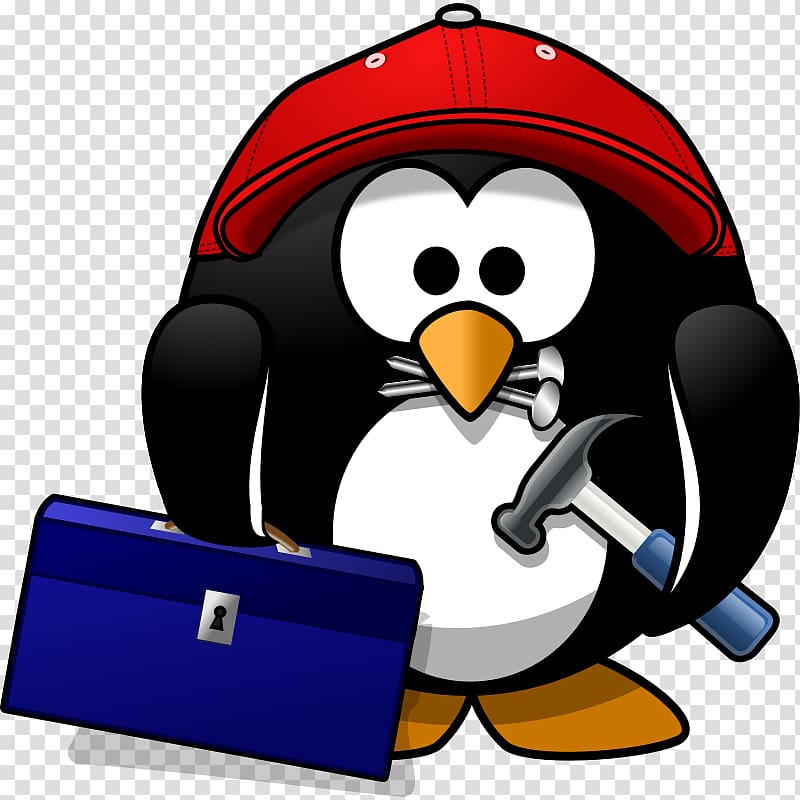 Penguin Cartoon Handyman , Moini transparent background PNG clipart