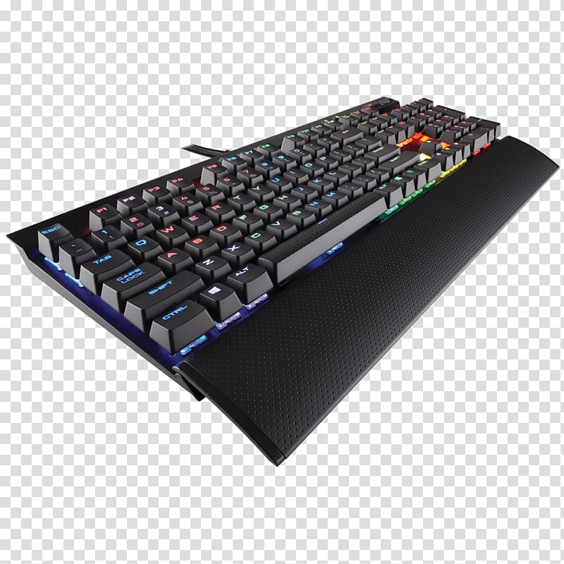 Computer keyboard Corsair Gaming K70 Cherry MX RGB Rapidfire Speed Keyboard Corsair Gaming K70 RGB RAPIDFIRE Corsair Gaming K70 LUX RGB, speed fire transparent background PNG clipart