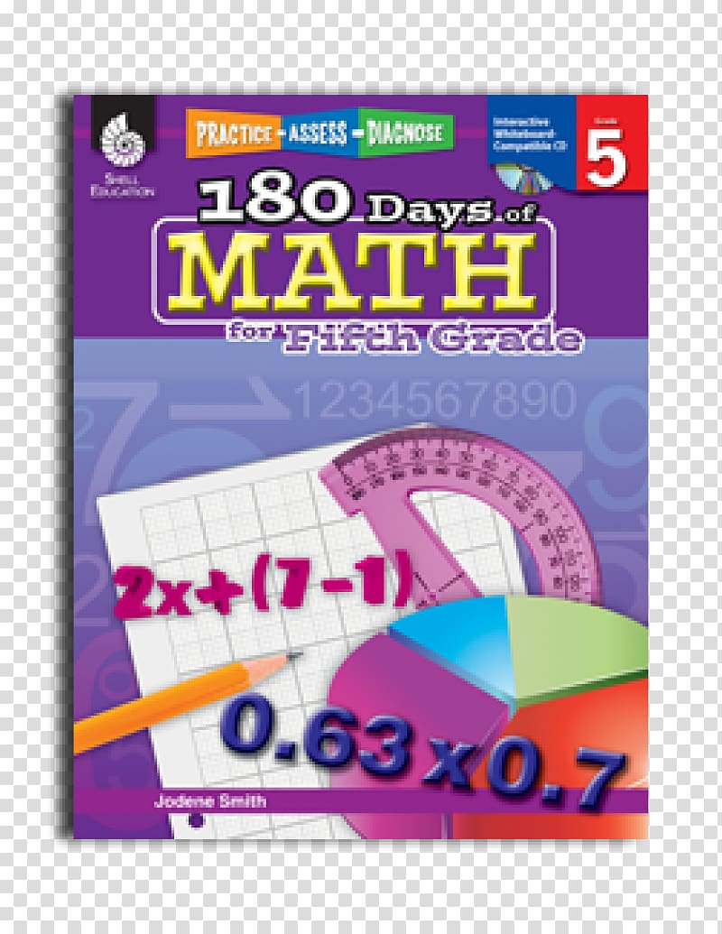 180 Days of Math for Sixth Grade Practice, Assess, Diagnose: 180 Days of Math for Fifth Grade 180 Days of Math for Kindergarten: Practice, Assess, Diagnose, Mathematics transparent background PNG clipart