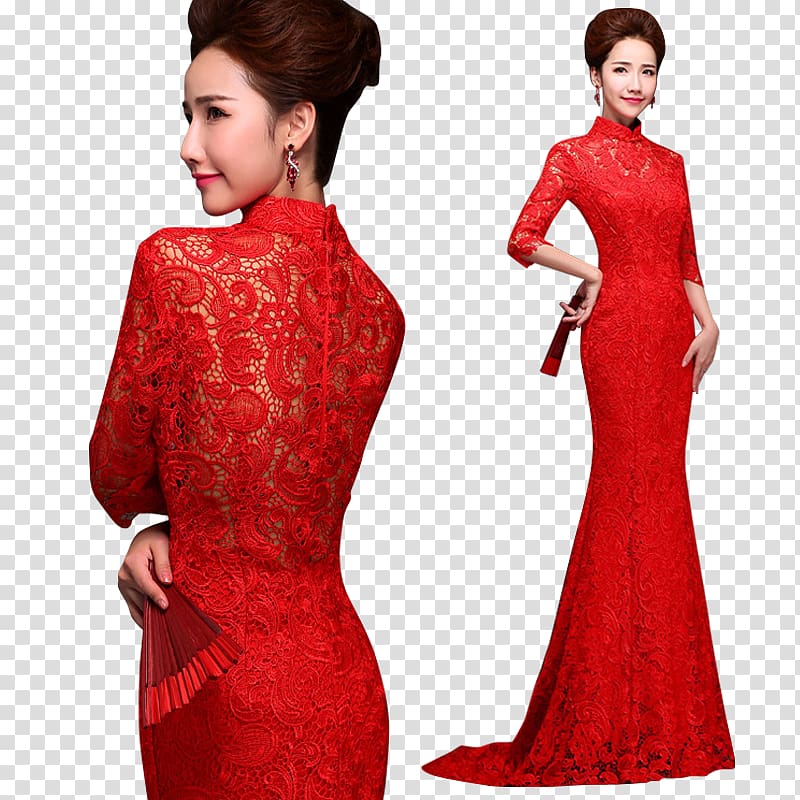 Cocktail dress Sleeve Cheongsam Chinese clothing, Chinese style transparent background PNG clipart