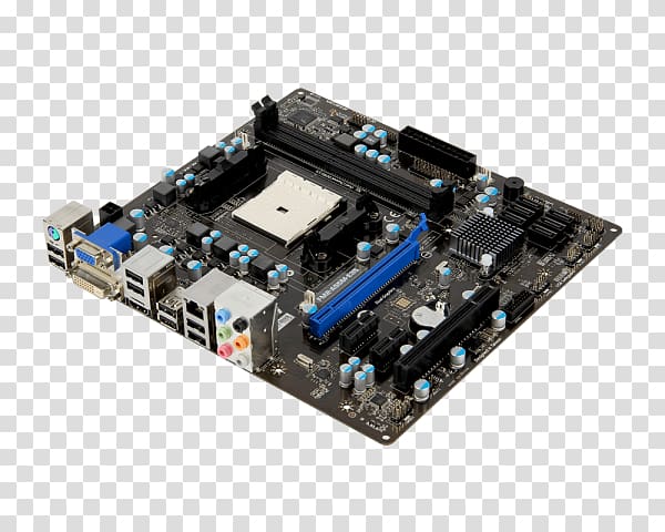 Motherboard Socket FM2 MSI FM2-A75MA-E35 microATX CPU socket, others transparent background PNG clipart