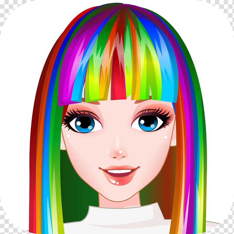 Rainbow Hair Style Hairdresser girl hair salon Bride Haircut Yummy Cake Cooking Games Hairstyle, android transparent background PNG clipart