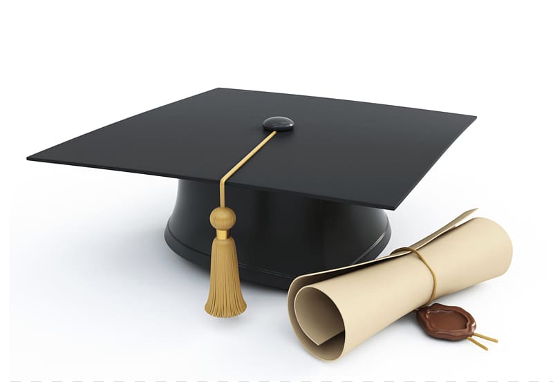 diploma and academic hat art, Diploma Square academic cap Graduation ceremony , Graduated transparent background PNG clipart