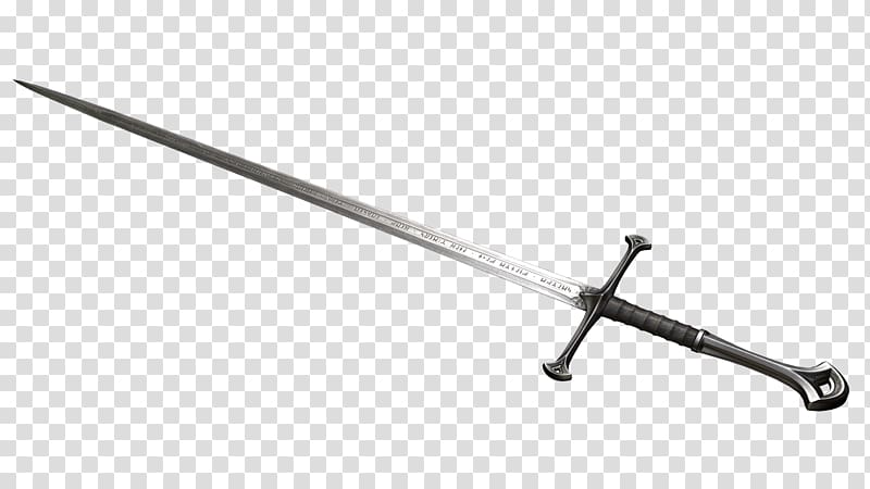 Aragorn Gandalf Gollum The Lord of the Rings Sabre, Sword transparent background PNG clipart