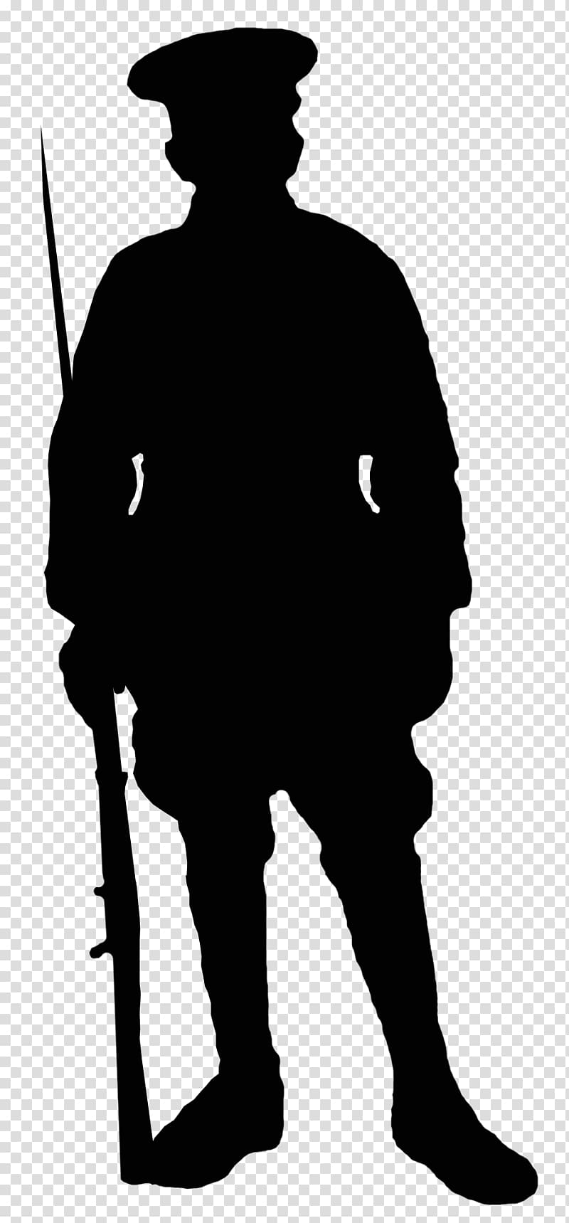 First World War Silhouette Soldier Military, Silhouette transparent background PNG clipart