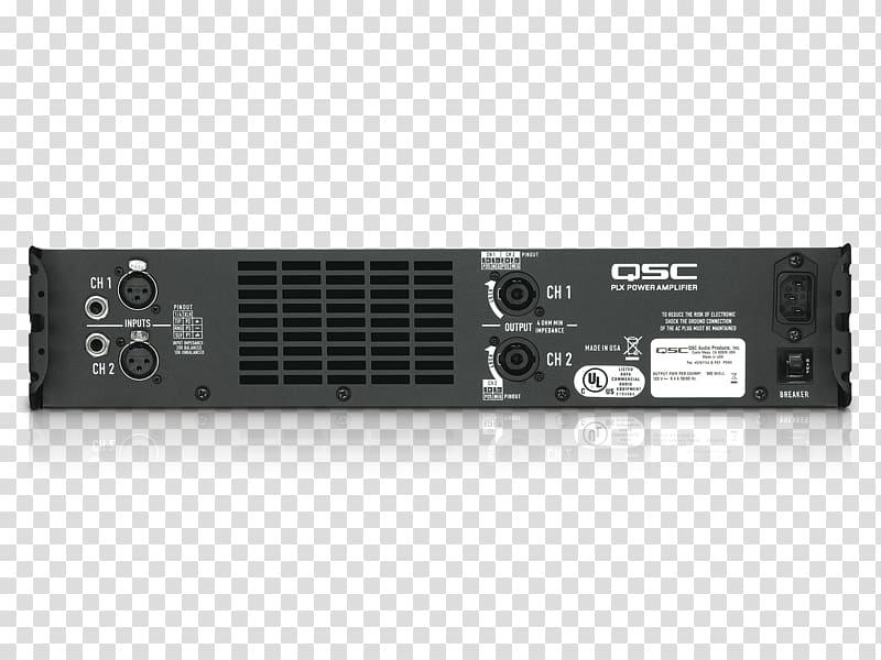 QSC Audio Products Electronics Audio power amplifier QSC PLX3602, others transparent background PNG clipart