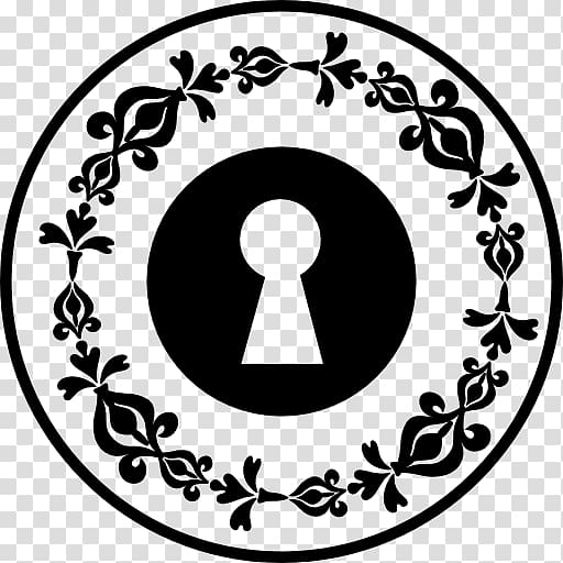 Floral design Keyhole Lock , design transparent background PNG clipart