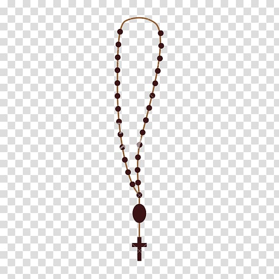 brown rosary , Rosary Prayer Beads Crucifix Religion, holy bible transparent background PNG clipart