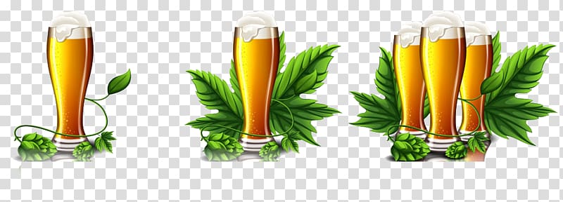 Beer Wine glass Common hop, Beer Cup Collection transparent background PNG clipart