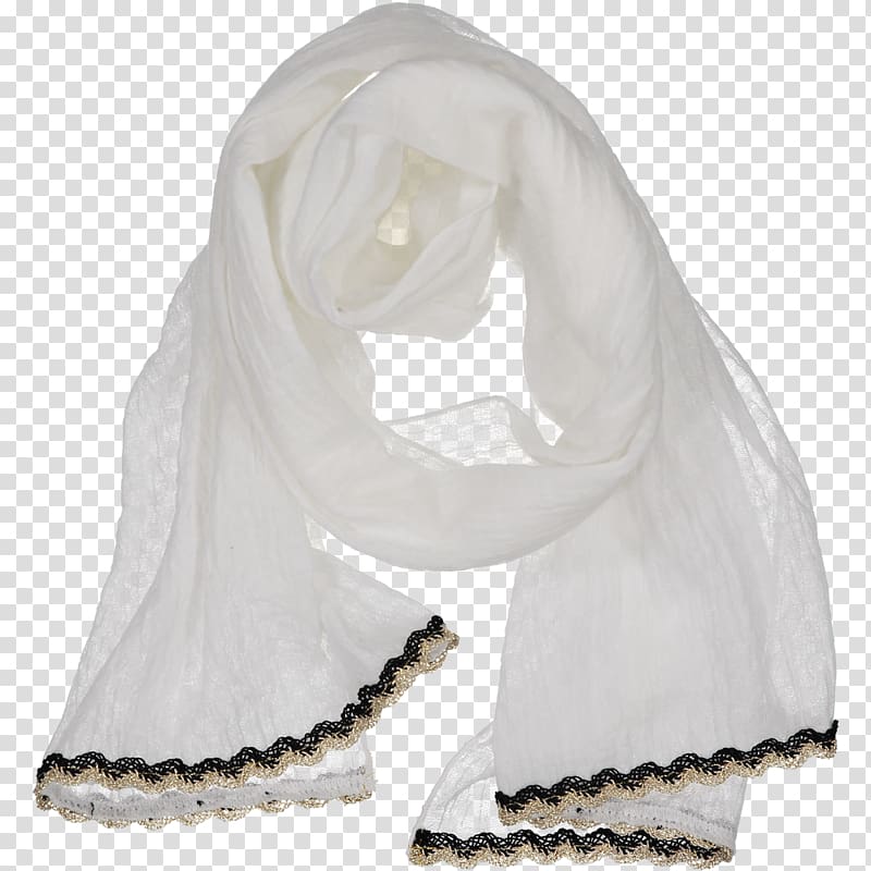 Scarf Stole, white gauze transparent background PNG clipart