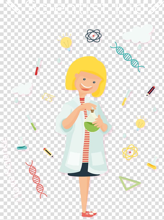 Illustration, chemistry teacher and Molecular transparent background PNG clipart