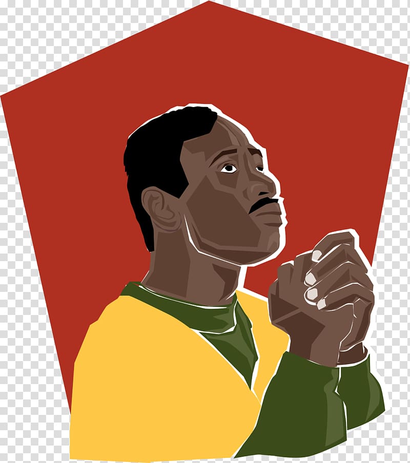 Prayer African American Man Black , afro transparent background PNG clipart