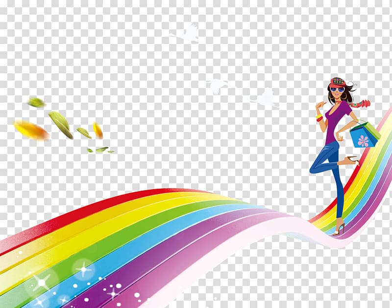, Rainbow Road transparent background PNG clipart