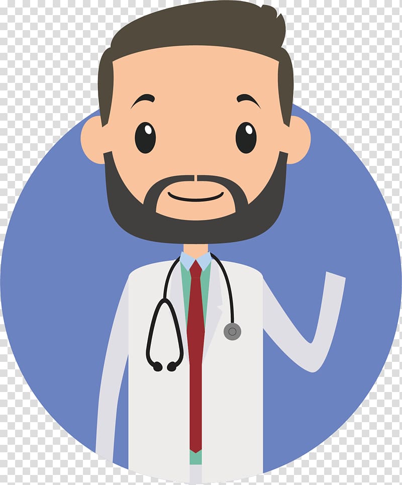 doctor , Cartoon Physician Drawing, The bearded doctor transparent background PNG clipart
