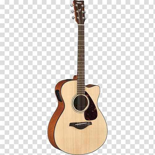 Yamaha FSX800C Acoustic-electric guitar Cutaway Acoustic guitar, Western Electric Sound System transparent background PNG clipart