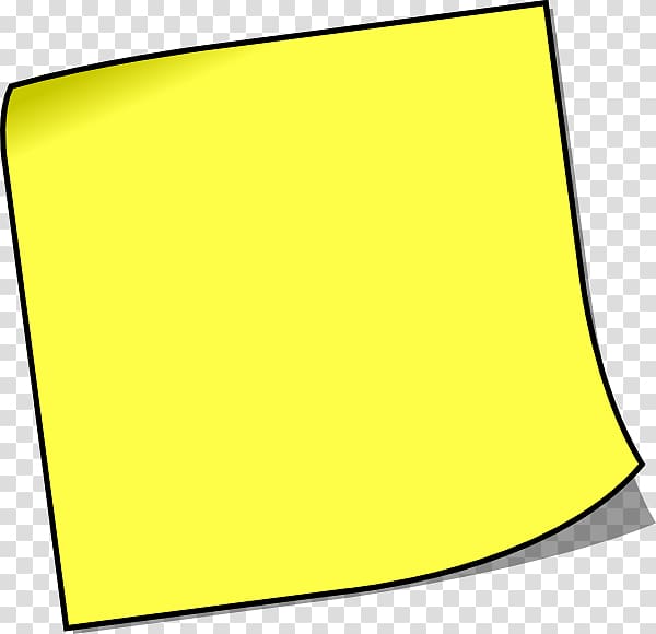 yellow empty paper, Post-it note Sticky Notes Paper , Sticky note transparent background PNG clipart