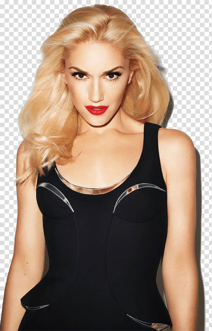 Madona wearing black tank top, Gwen Stefani Face transparent background PNG clipart