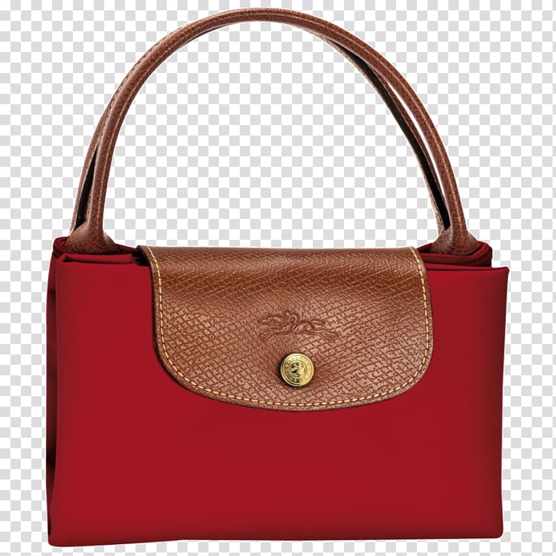 Tote bag Leather Longchamp Pliage, bag transparent background PNG clipart