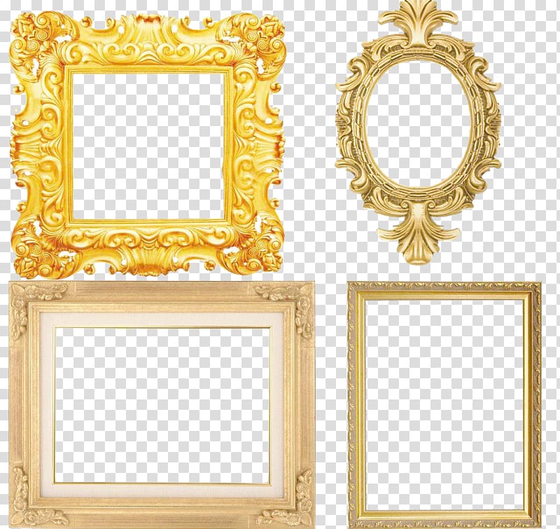 frame Mirror, European-style mirror frame transparent background PNG clipart