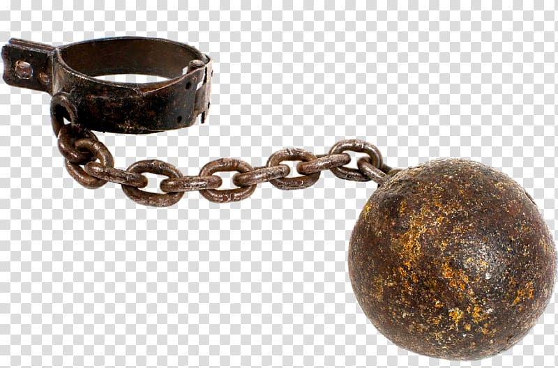 Shackle Ball and chain , chain transparent background PNG clipart