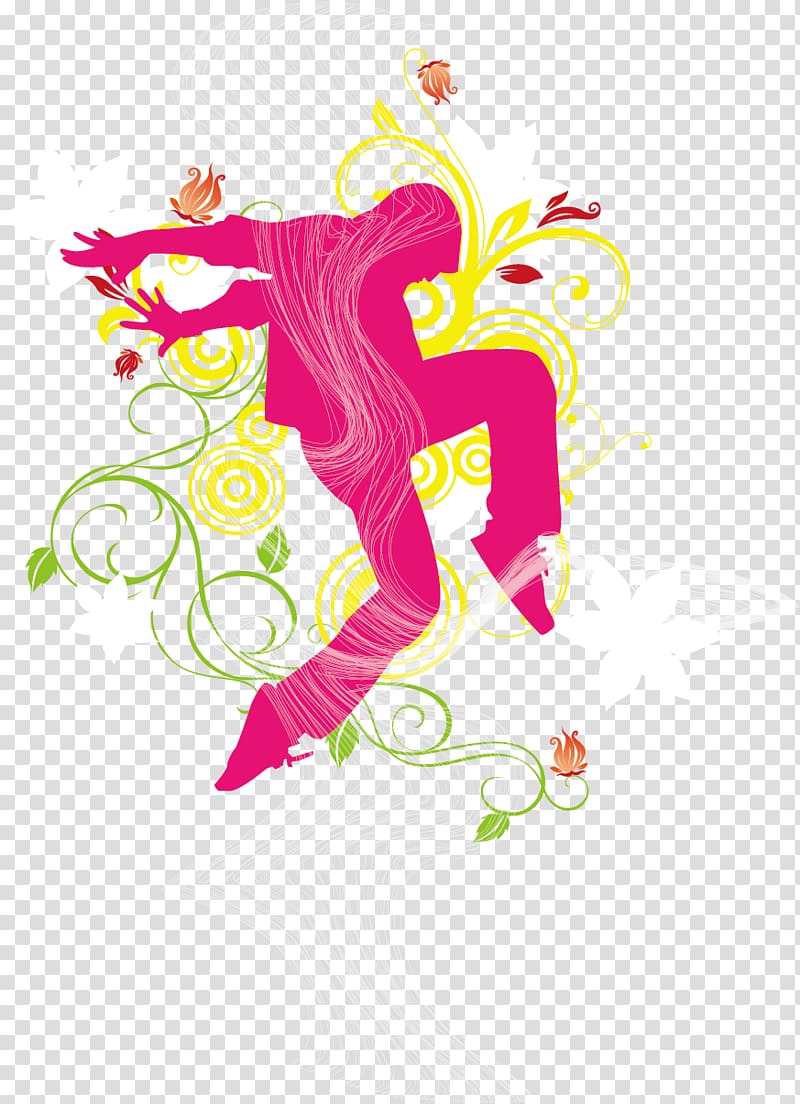 Dancer Silhouette, Bright creative silhouette dancers transparent background PNG clipart