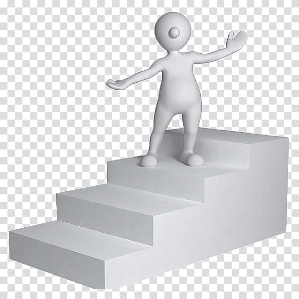 Stairs u53f0u9636 3D computer graphics, Little man climbing stairs transparent background PNG clipart