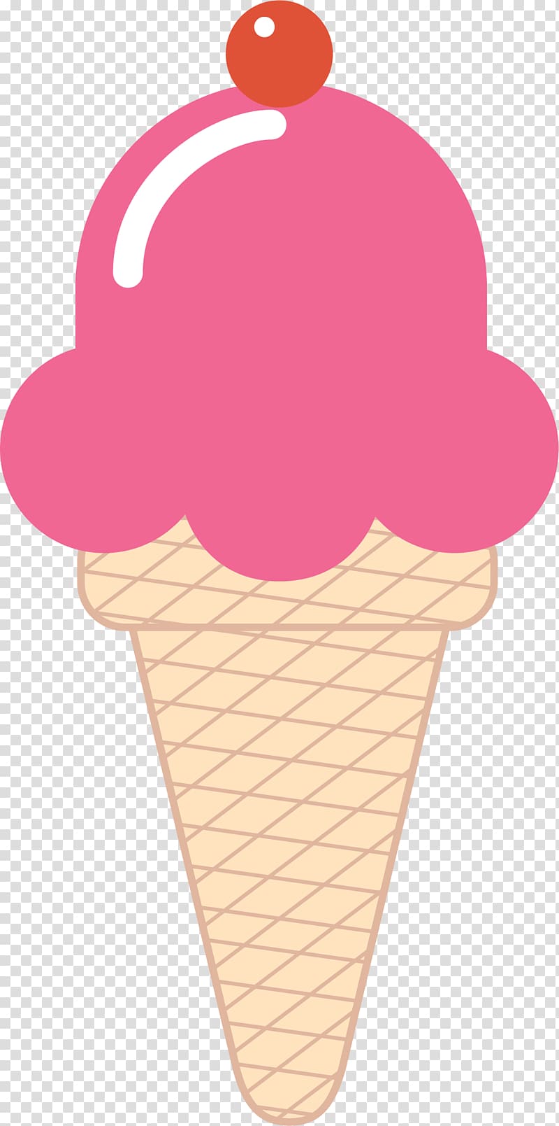 Neapolitan ice cream Ice cream cone Gelato Chocolate ice cream, Cartoon pink ice cream transparent background PNG clipart