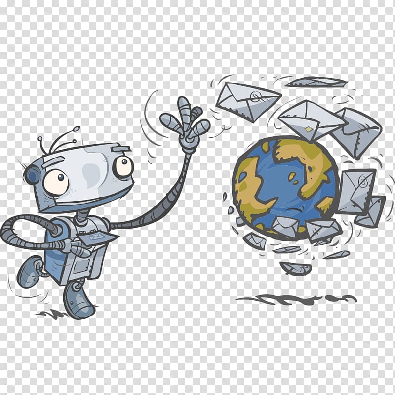 Cartoon Comics Robot Illustration, Robot transparent background PNG clipart