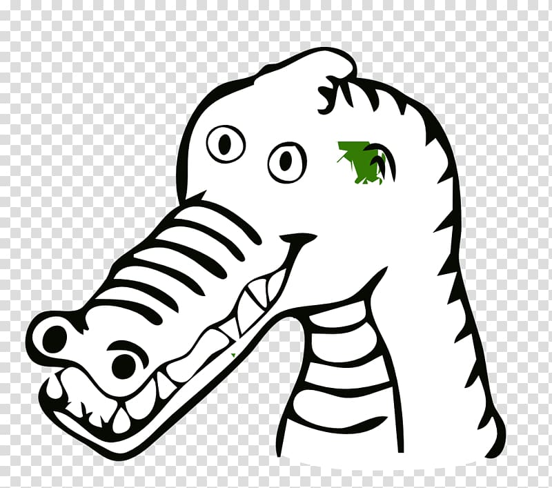 Crocodile Alligator Indian elephant Black and white , crocodile transparent background PNG clipart