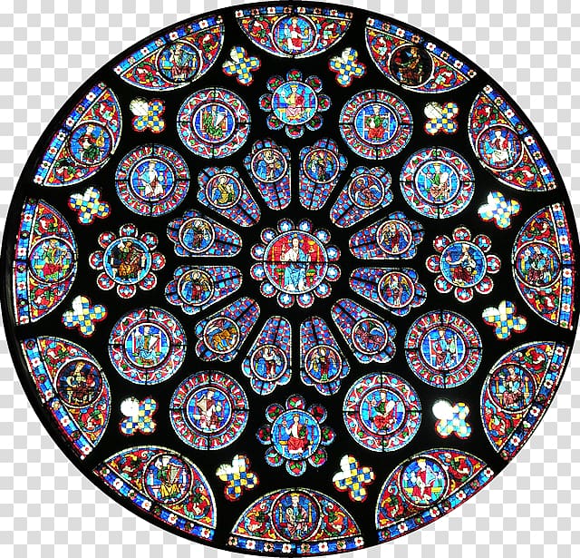 Chartres Cathedral Rose window Gothic architecture Notre-Dame de Paris, arts and crafts transparent background PNG clipart