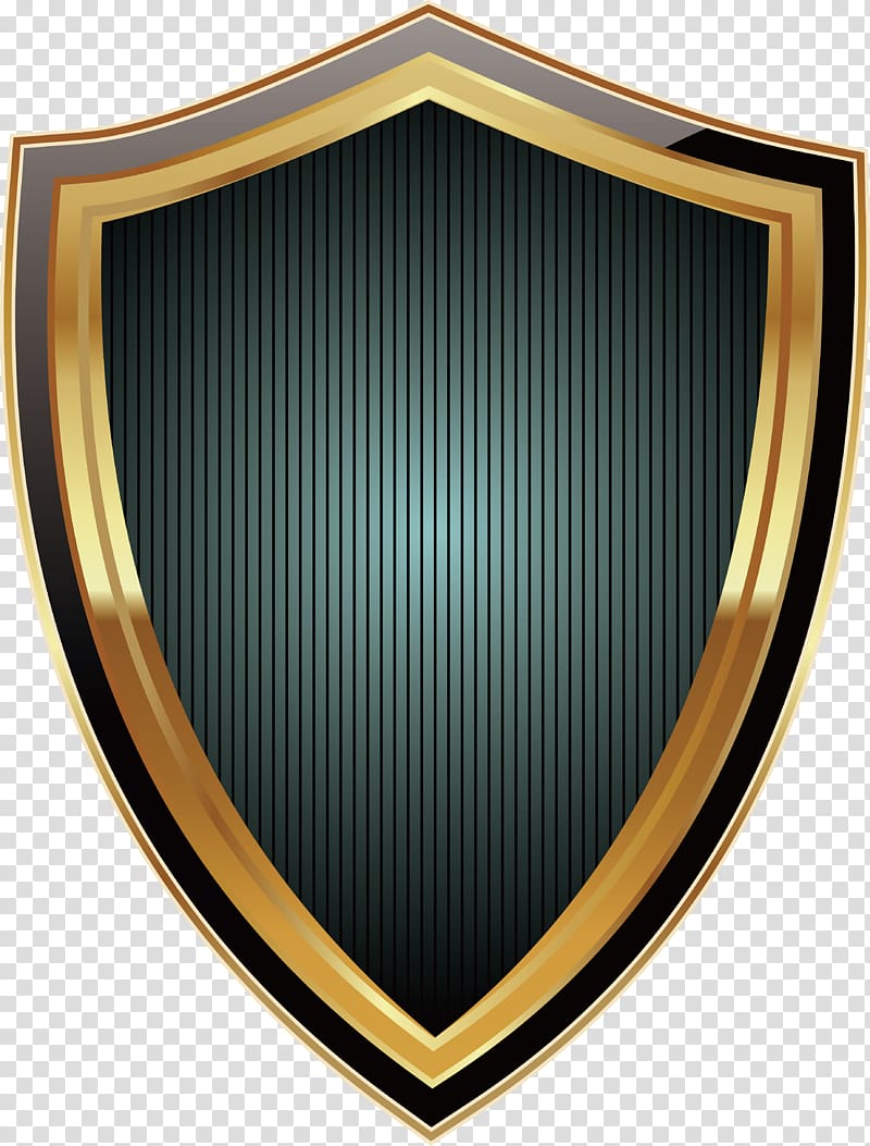black and brass shield illustratio, Emerald shield transparent background PNG clipart