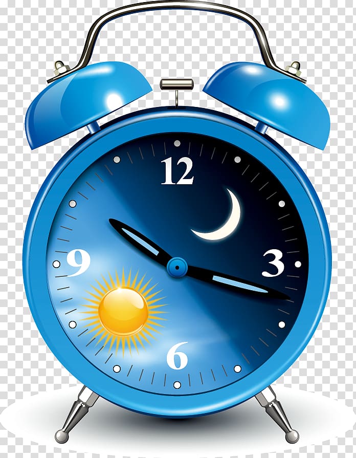 Sleep cycle Circadian rhythm Night Circadian clock, Hand-painted alarm clock transparent background PNG clipart
